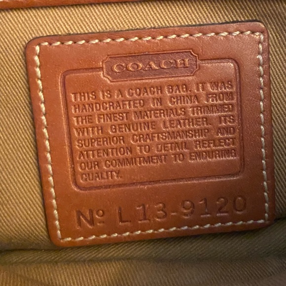 COACH LEGACY DEMI BROWN CANVAS LEATHER FLAP SHOULDER BAG - Picture 9 of 9